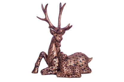 Hiran Showpiece Couple Resin Deers Showpiece Figurine Statue Deer Pair 2 Deer Showpiece for Home Decor & Office Decor (Set of 2)