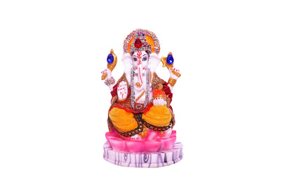 Goddess Lakshmi Ganesha Statue Hand Painted Cultured Marble Lakshmi Ganesha Statues Pair of Lakshmi Ganesh Idol Sculpture Lord Ganesha Laxmi murti for Diwali Pooja| (Multicolor)