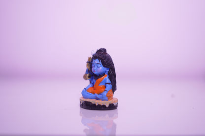 Baal Shiva Idol,Idol for Car Dashboard, Pooja & Gift | Lord Shiva Decorative Showpiece - 7 cm (Resin, Multicolor)