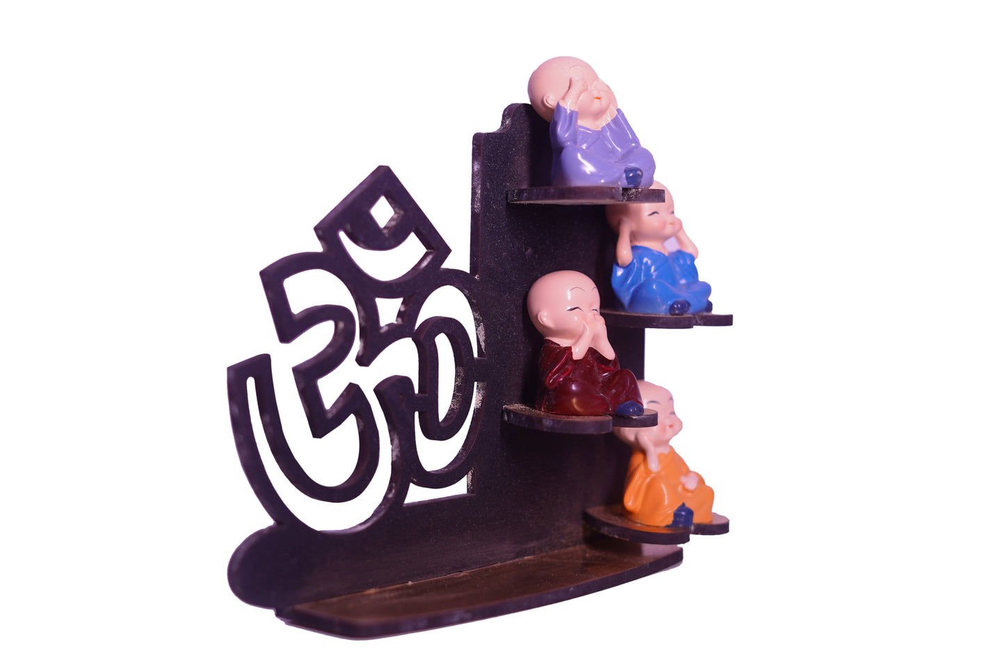 OM Peaceful World Buddha Statue, Resin Monk Statue, Home or Office Decor & Gifting Purpose