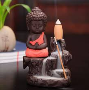 Cute Budha Smoke Fountain Backflow with 10 Free Cones