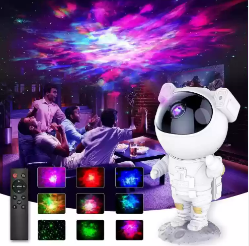 Astronaut Galaxy Projector, 2024 Upgraded Space Buddy Star Projector with Timer, 360°Adjustable Spaceman Night Light Lamp