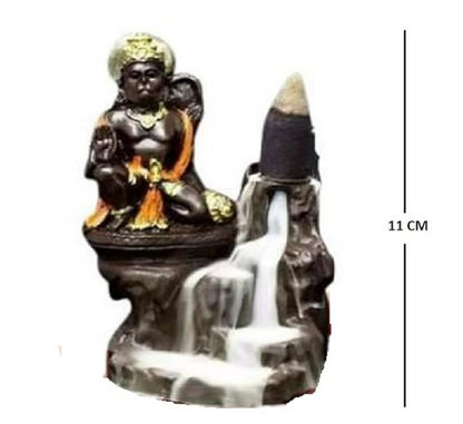 Cute Hanuman Smoke Fountain Backflow with 10 Free Cones