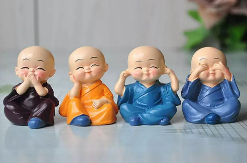 Little Baby Monk - Set of 4 Monk Set Cartoon Little Monk Set