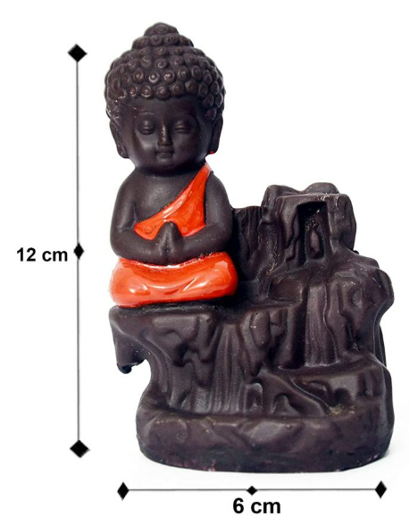 Cute Budha Smoke Fountain Backflow with 10 Free Cones